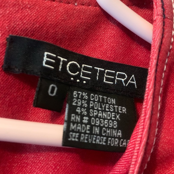ETCETERA Red ZIP Down Dress - Picture 3 of 5